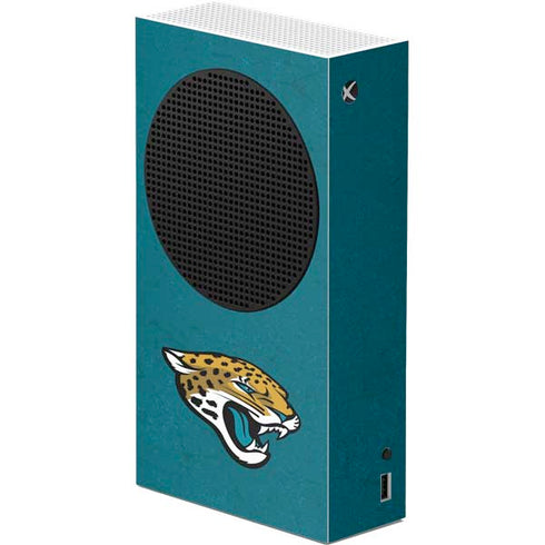 NFL Jacksonville Jaguars Teal Distressed Xbox Series S Console Skin